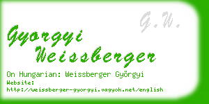 gyorgyi weissberger business card
